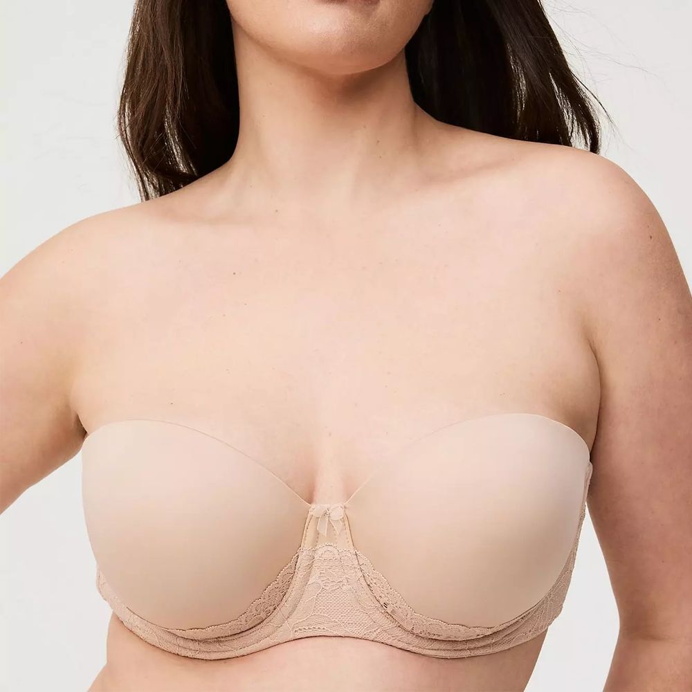 Torrid Bombshell Everyday Strapless Push Up Bra 50B Underwire